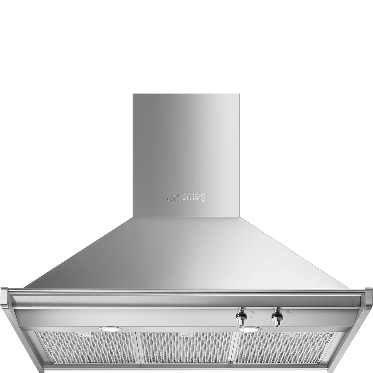 Smeg Clasica Trapezoid Kd90hxe Dekorative Dunstabzugshaube 90 Cm Silber One Size / EU Plug 220V Silber One Size