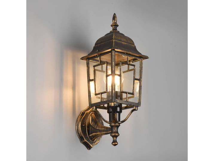 Trio Lighting Außenwandleuchte Volturno, dimmbar, braun / rost, Aluminium, Antik