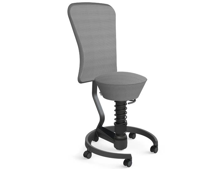 AERIS SWOPPER MIT ROLLEN UND LEHNE - Swopper Standard Mesh-Gewebe AIR Grau