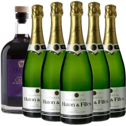 Weinpaket - Cocktail Kir Royal - Champagnes + Crème de cassis - 6 Fl. - 4.2L