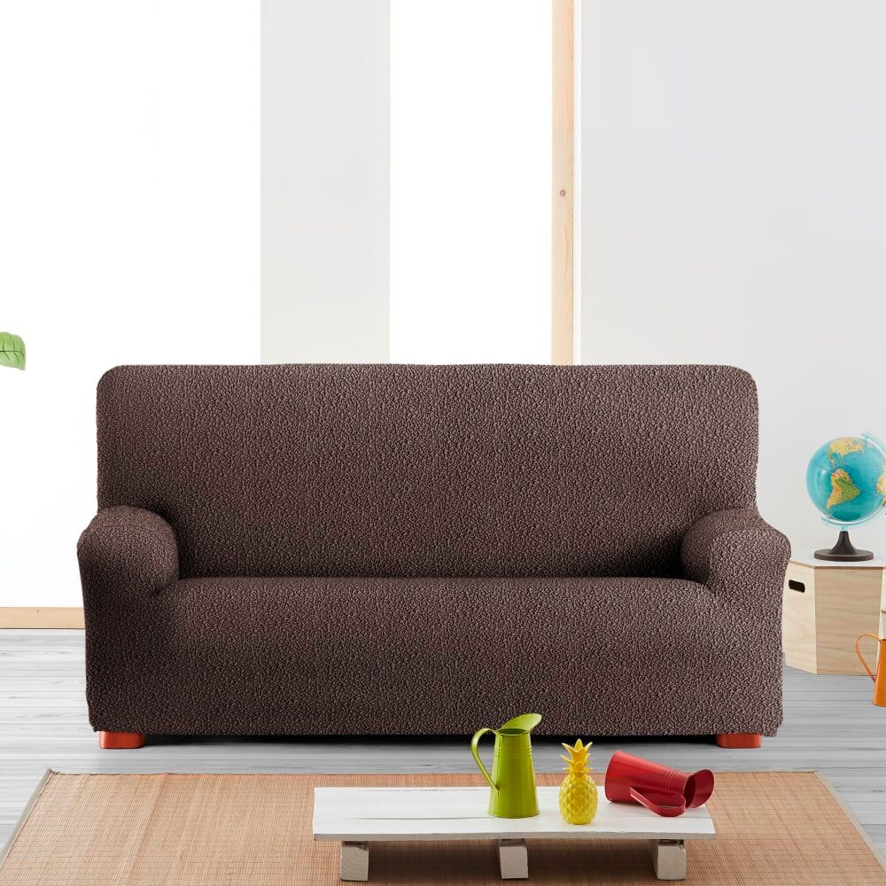 Eysa Funda de sofá 2 plazas elástica marrón 140 - 200 cm