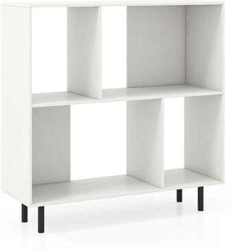 4 Cube Storage Organizer 2 Tier Bookcase w/ Metal Legs