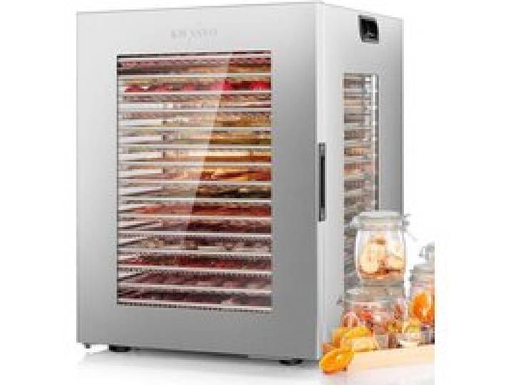 Déshydrateur alimentaire - GENERIQUE - 15 plateaux - Acier inoxydable - 1200W double ventilateur - Vitres multi-fenêtres