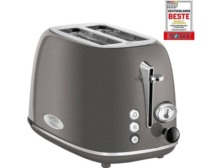 ProfiCook TA 1193 - Broodrooster -2 snede(n) -Antraciet\, Roestvrijstaal