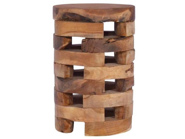 Table de chevet en bois de teck massif - HILILAND - Vintage - 1 tiroir - 30x30x45 cm