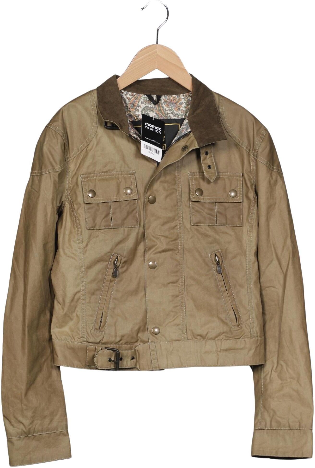 Belstaff Damen Jacke, Grün, Gr. EU 44, Baumwolle / Viskose - Second Hand