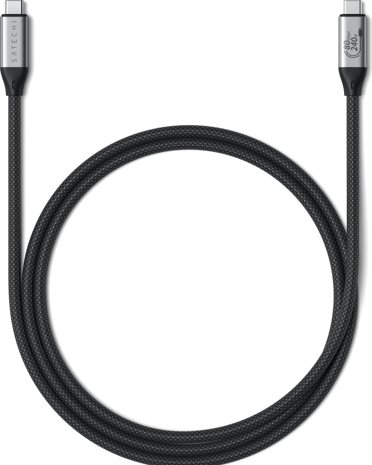 Satechi USB4 Pro Kabel 240W - 1.2m - Grijs - Ondersteunt 120Gbps en 8K Beelden