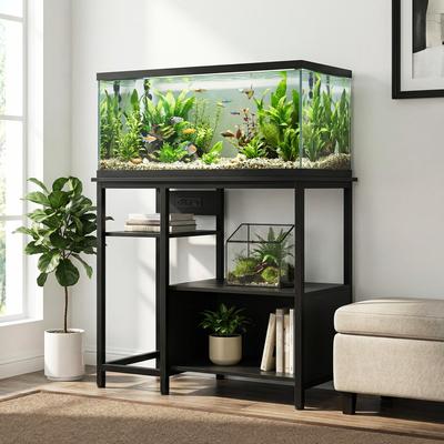 Garvee 40-50 Gallon Aquarium Stand, 600LBS Heavy Duty Fish Tank Stand with Cabinet & Power Outlet
