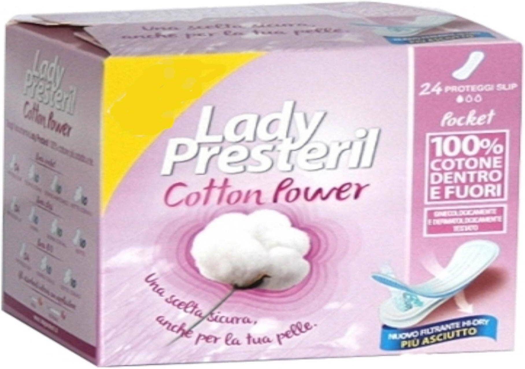 Assorbenti Lady Presteril Cotton Power Proteggi Slip 24 Assorbenti Ripiegati In Busta 