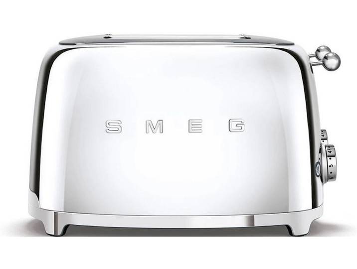 Smeg Toaster, Chromfarben, Metall, 30x20x33 cm, Auftaufunktion, Aufwärmfunktion, Bagel-Funktion, Kochgeschirr, Küchengeräte, Toaster
