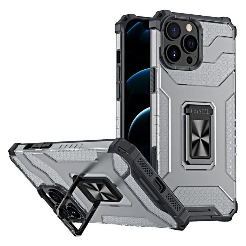 Hurtel Crystal Ring Case Kickstand Tough Rugged Cover for iPhone 13 Pro black (Apple iPhone 13 Pro) (1404978613)