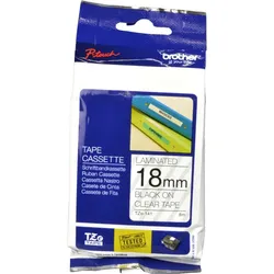 Brother P-Touch Band TZe-141 schwarz auf transparent 18mm x 8m laminiert