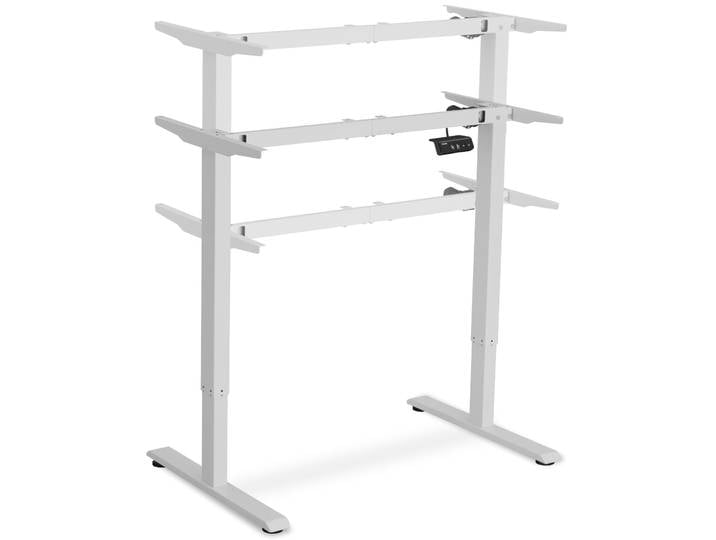 Piètement De Bureau Électrique\, À Deux Niveaux\, Réglable\, Blanc