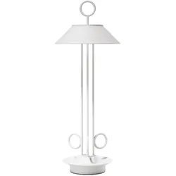 SIGOR Outdoor LED Akku-Tischleuchte NUDIDEROT, IP54, 2.2W 2200/2700K (Flex-Mood), mit Touch-Dimmer + Easy-Connect, schneeweiß SIG-4701001