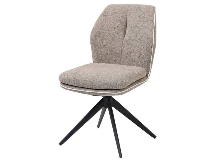 freiraum 4-Fußstuhl Enja, (2er Set) drehbar, taupe, schwarz - 50x92x65 (BxHxT)