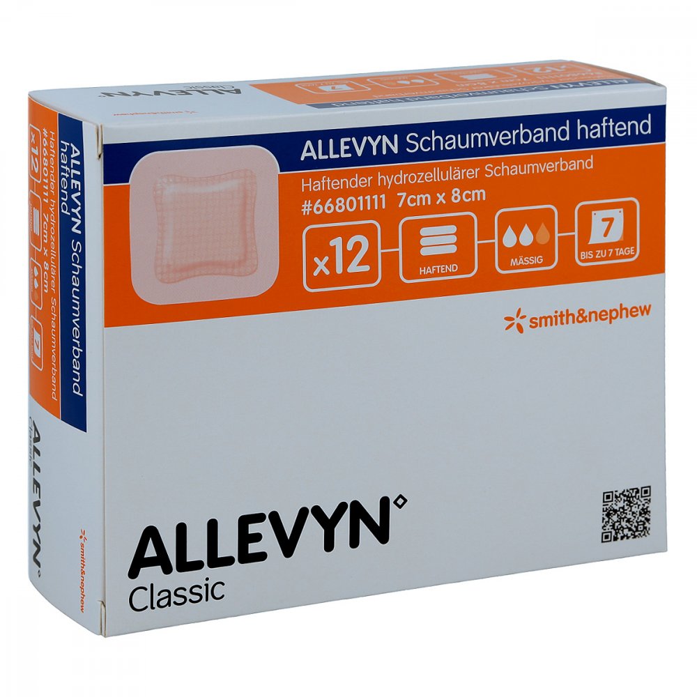 Smith & Nephew GmbH Allevyn Schaumverband 7x8 cm haftend 09686542