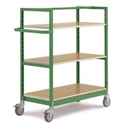 Manuflex TV3252.0001 Regalwagen höhenverstellbar Stahl verzinkt Traglast (max.): 500 kg Grau, Grün