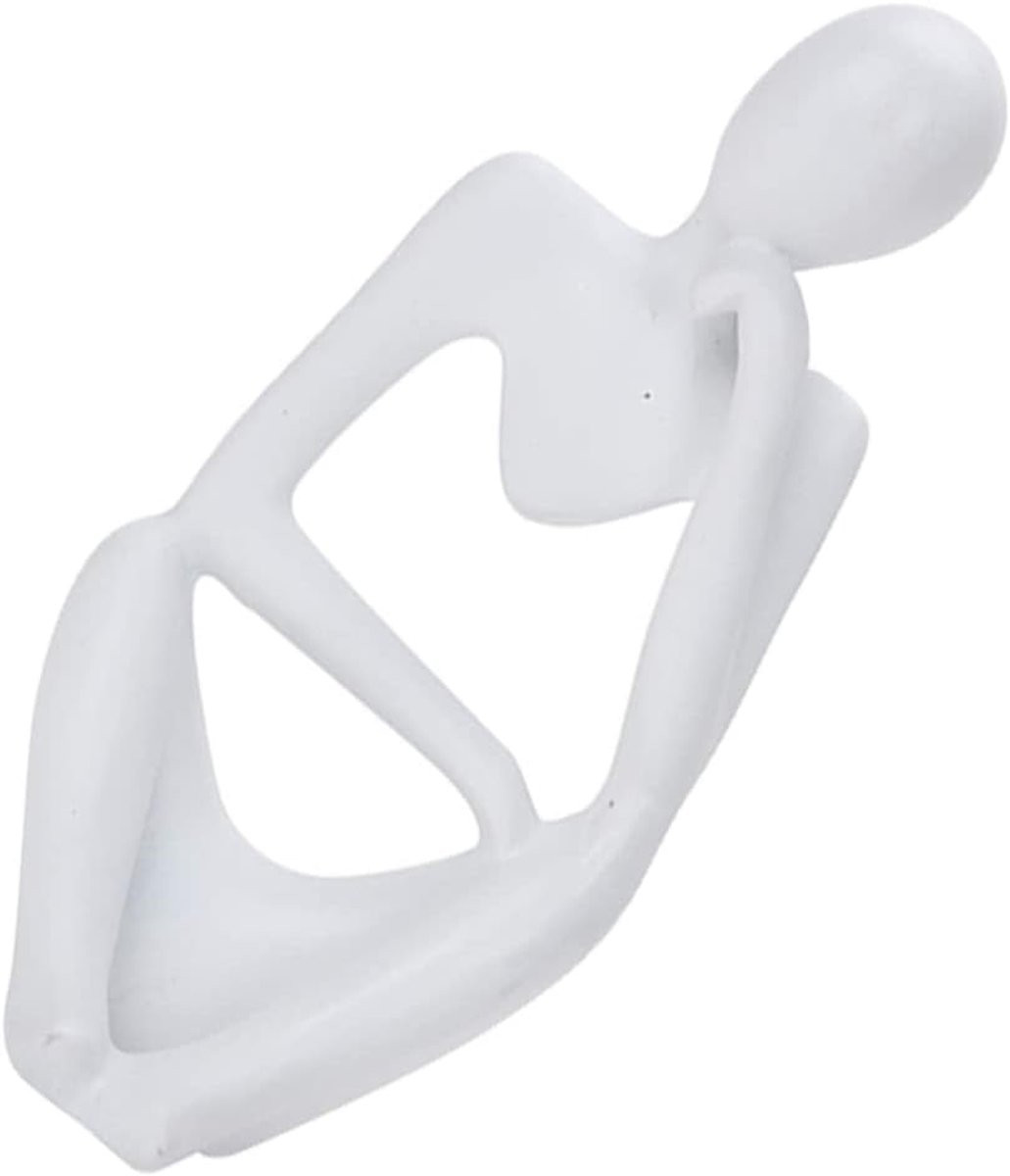 Denker sculptuur - Abstract wit beeld voor huisdecoratie