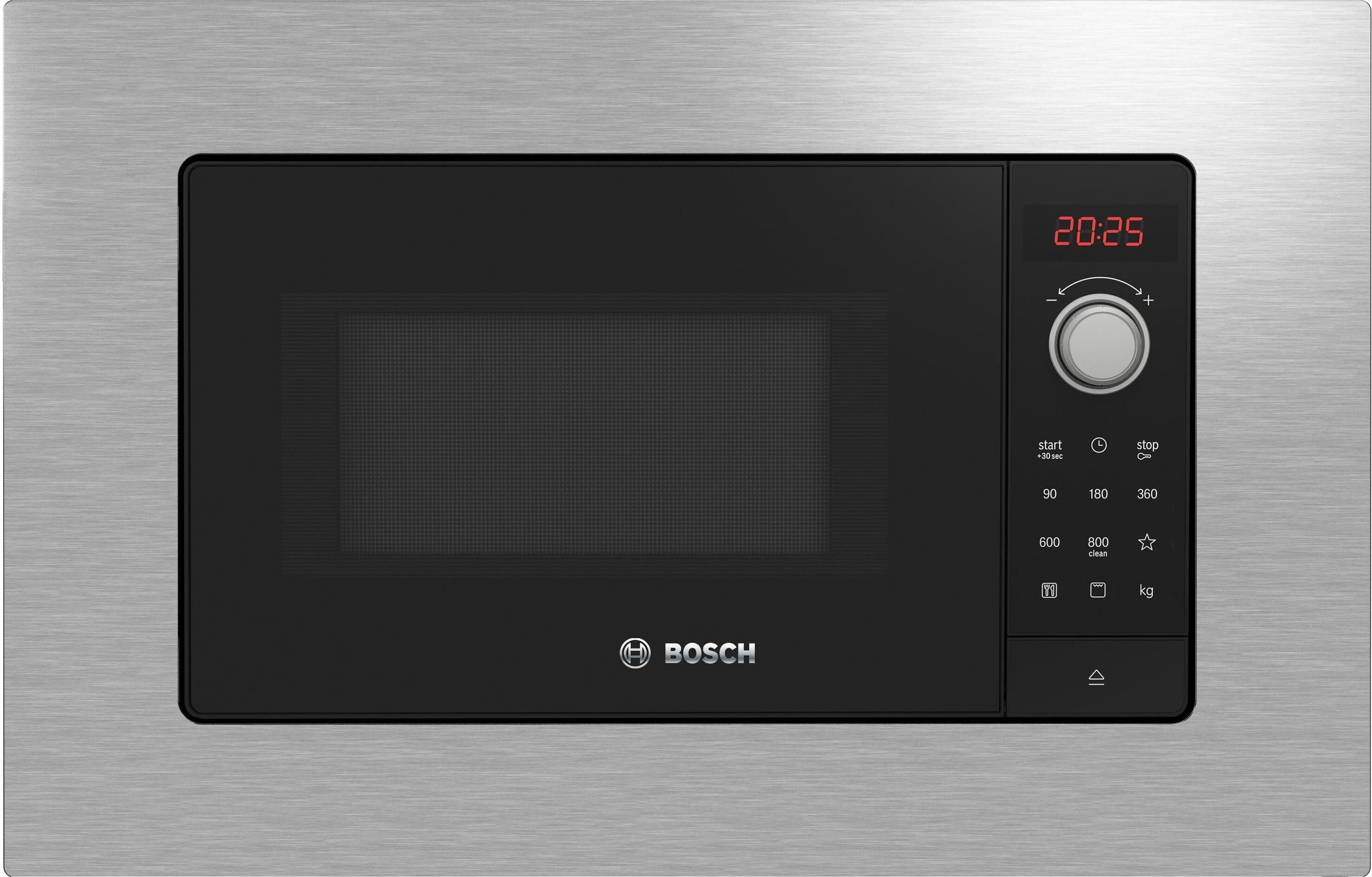 Bosch Einbau-Mikrowelle "BEL623MS3 Silber", silber (silberfarben), B:59,5cm H:38,2cm T:33,5cm, Mikrowellen, Einbau-Mikrowelle silberfarben Einheitsgröße