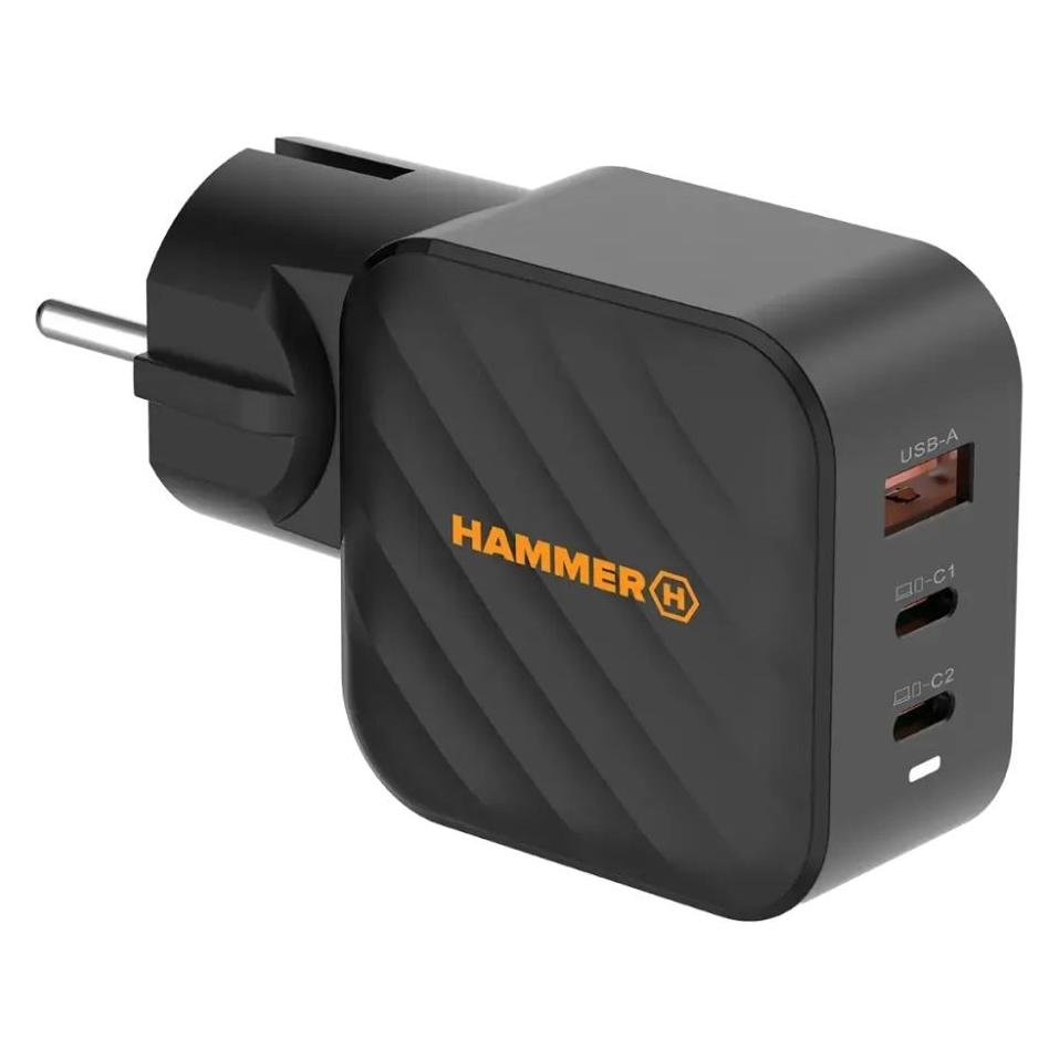 Hammer Fitness HAMMER RapidCharge 65W (65 W, 3 Ports) (AKC001483)