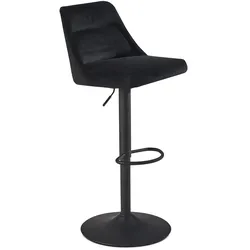 WOHNLING Barhocker WL7.000 Samt schwarz