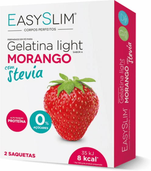 Easyslim Gelatina Light Morango Stevia Saquetas x2