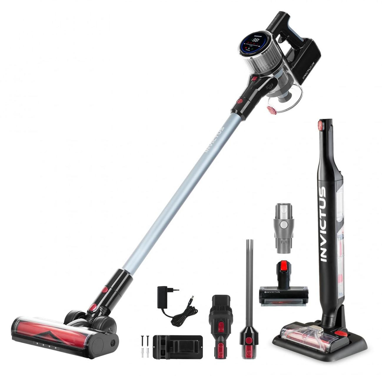 Dripio Accu-stofzuiger met 19-delige accessoires, tot 55 minuten gebruikstijd, HEPA-filter en LED-verlichting