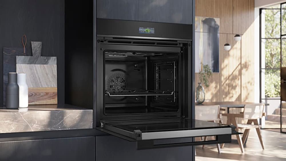 Siemens Pyrolyse Backofen "HB774G1B1", Energieeffizienz: A+, schwarz, B:59,4cm H:59,5cm T:54,8cm, Backöfen, Air Fry Funktion für knusprige Ergebnisse & Selbstreinigungsfunktion, Pyrolyse Backofen
