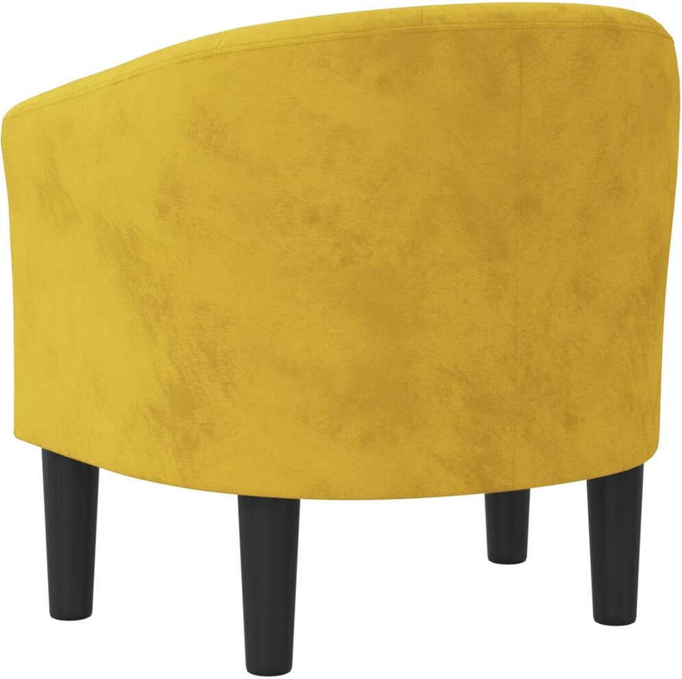 vidaXL Fauteuil jaune velours