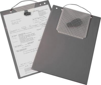 EICHNER Auftragstasche Plus, Klettverschluss und Schlüsselfach, für DIN A4 Dokumente, grau, 10 Stück