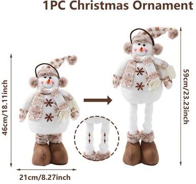 Modern Mode Marketplace Merry Christmas Snowman Ornament, Party Decoration Kids Xmas, Santa Claus Doll, Navidad Natal, New Year Gift style 1