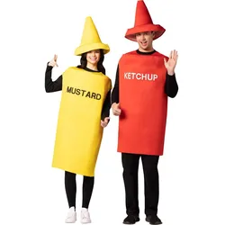 Rasta Imposta Ketchup und Senf Paarkostüm (One Size)