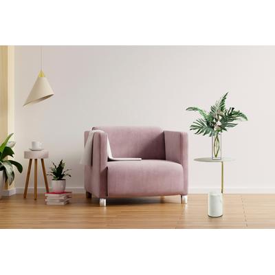 Beistelltisch KAYOOM "Rocio, Ausgefallenes Design,Stabiler Marmor-Sockel", weiß, B:40cm H:54cm T:40cm, Tischplatte: 100% marmorisiertes Glas / Gestell: Marmor, Edelstahl, Tische, Beistelltisch, ausgefallenes Gestell, stabiler Marmorfuß, marmorierte...