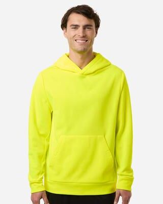 Team 365 TT400 Squad Hooded Tech Fleece Pullover T-Shirt in Safety Yellow size 3XL   Polyester