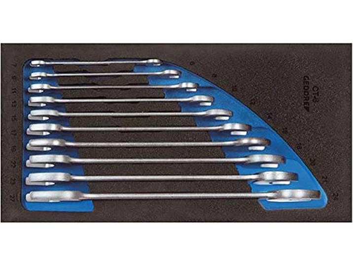GEDORE 1500 CT1-6 dubbele steeksleutelset in checktool-module, 1 stuk