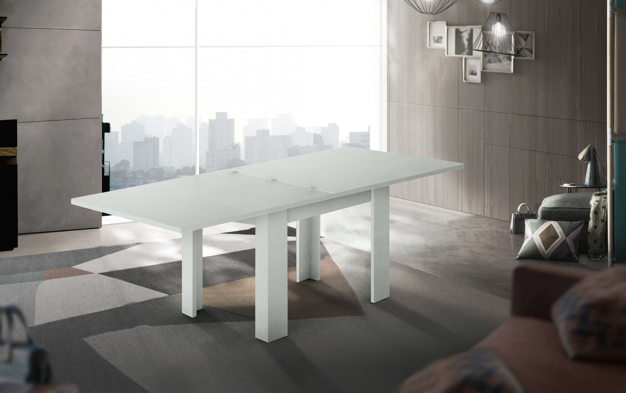 Esstisch HOME AFFAIRE "JESI", weiss (weiß, eiche weiß gekalkt, weiß, eiche weiß gekalkt, weiß, eiche weiß gekalkt), B:90cm H:75cm T:90cm, Tische, Esstisch weiß, eiche weiß gekalkt, weiß, eiche weiß gekalkt, weiß, eiche weiß gekalkt B/H/T: 90cm x 75cm x 90