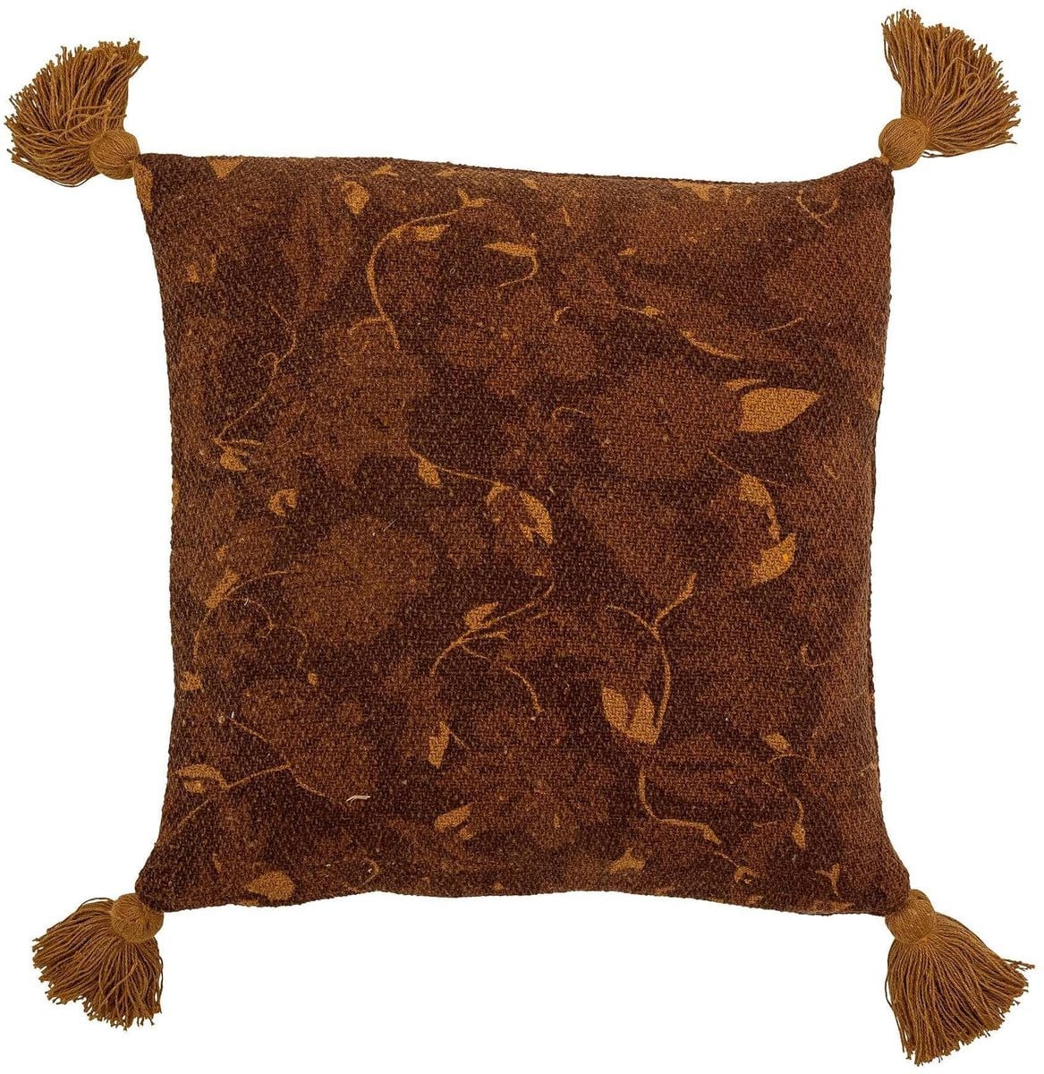 Bloomingville Kussen Ganja Rood van gerecycled katoen 45 x 45 cm