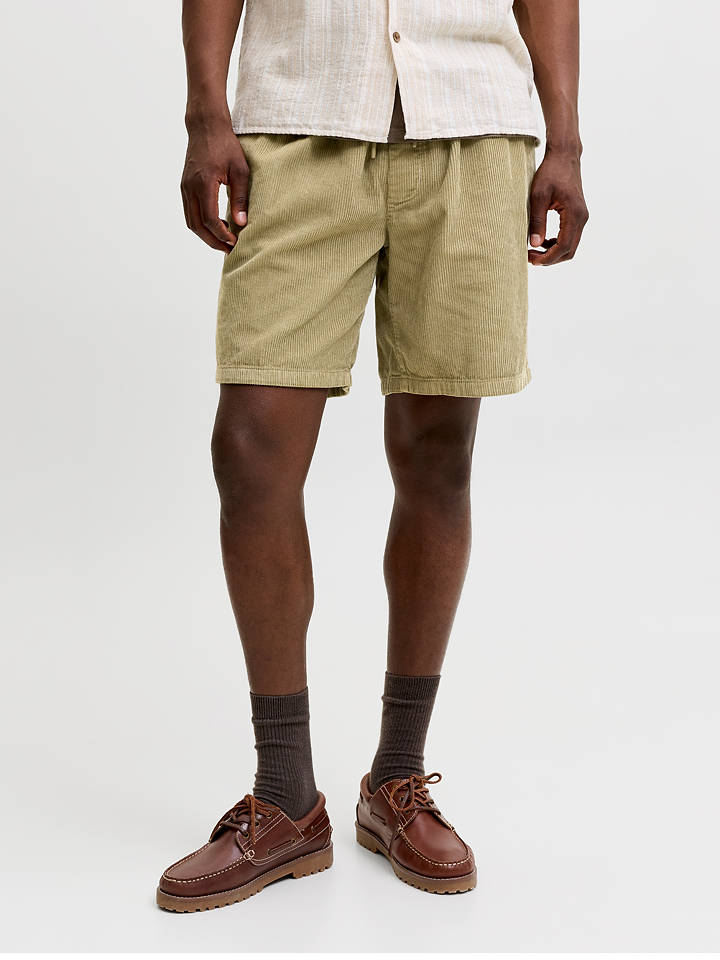 Jack & Jones Cordbermudas "Bill" in Oliv - XL