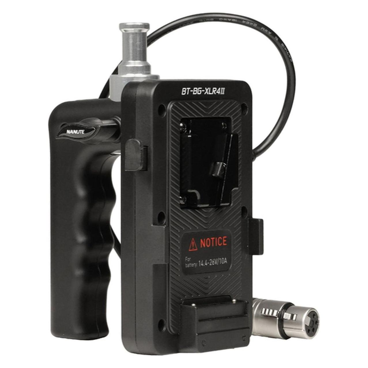 Nanlite Batteriehalterung V-Mount (Batteriegriff, Handgriff) (BT-BG-XLR4II)