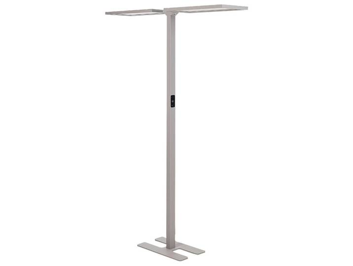 Beliani Stehleuchte Sculptor 30/135/197 cm, Silberfarben, Metall, LED integrated, 135x197x30 cm, Lampen & Leuchten, Innenbeleuchtung, Stehlampen
