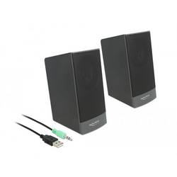 Delock 27001 2.0 PC-Lautsprecher Kabelgebunden 3 W Schwarz