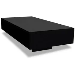 Décoshop26 - Moderner und zeitgenössischer Design-Couchtisch 115 x 55 x 31 cm aus glänzend schwarzem MDF DEC039888