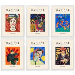 POSTER Set Mit 6 Illustrationen Von Henri Matisse Porträts A3 Weißer Rahmen