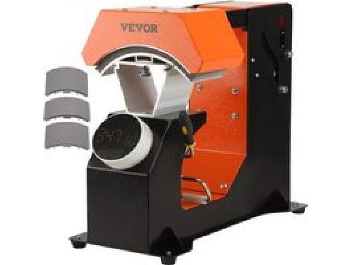 VEVOR 3 en 1 Presse à Chaud pour Chapeaux Automatique 16,3x8 cm 3 Patins Chauffants Machine de Sublimation Anti-Adhésif Presse pour l'Impression de Casquettes Transférer Images sur Bérets Bobs Bonnets