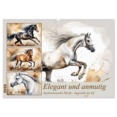 Elegant und anmutig (Wandkalender 2026 DIN A2 quer), CALVENDO Monatskalender