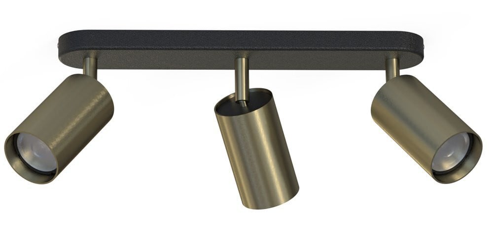 Lyora Eye 3-lichts opbouwspot goud/messing en zwart