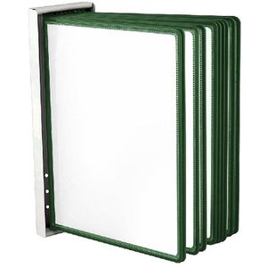 Leviatan Sichttafelsystem 227029, A4, Wandhalter, grün, inkl. 10 Sichttafeln