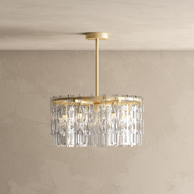 Radiance   Brass Crystal Chandelier   Medium / Warm White (3000k)   Bedroom Lighting   Living Room Lighting   MOD LIGHTING