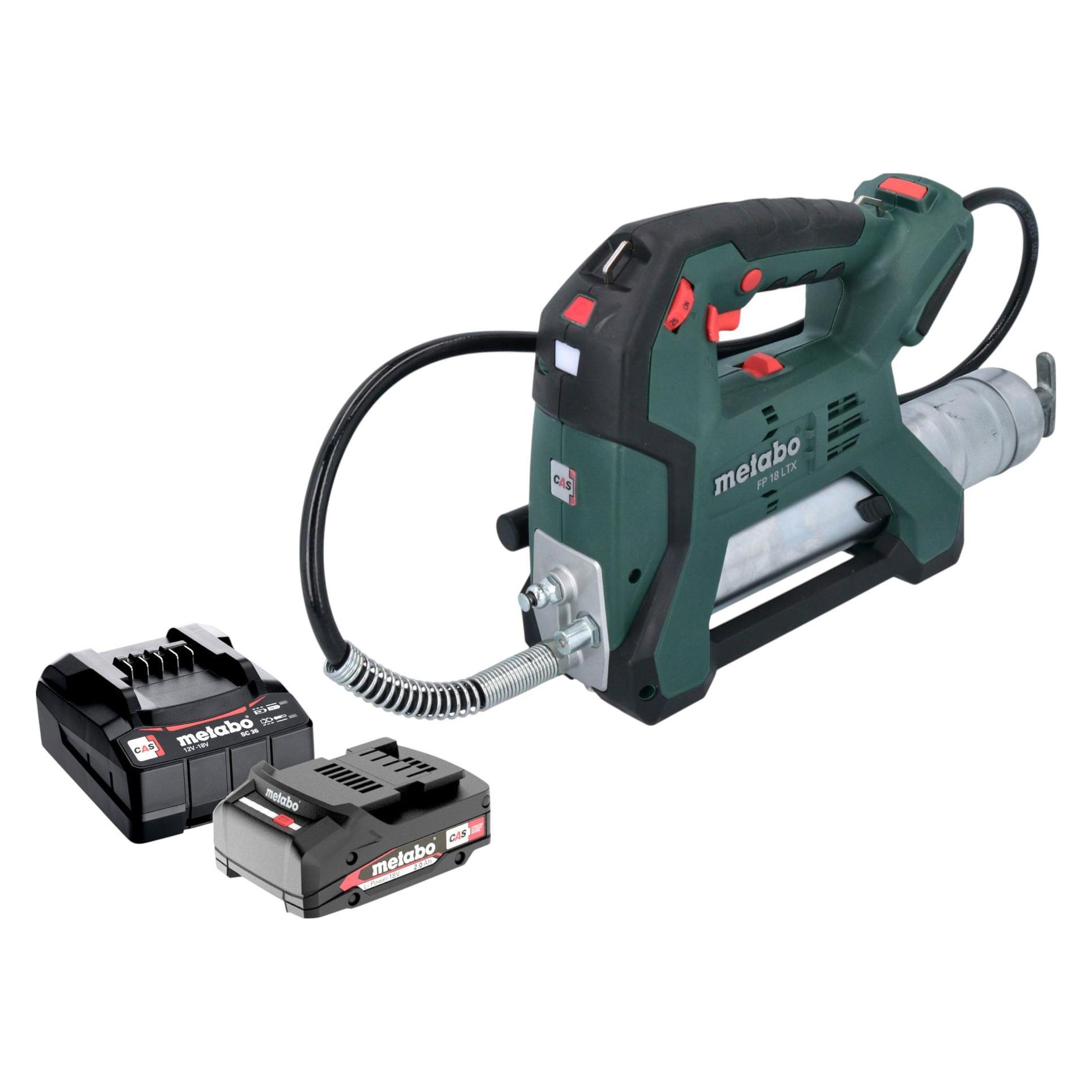 Metabo FP 18 LTX Akku Fettpresse 18 V 690 bar + 1x Akku 2,0 Ah + Ladegerät (Fettpresse) (60318576)