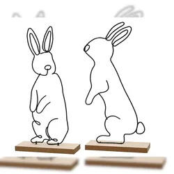 Decoris 1 Dekofigur Osterhase 29cm Metall Dekohase Osterdeko Tischdeko Ostern Frühlingsdeko Osterschmuck Metalldeko Hase Figur Geschenk Schwarz